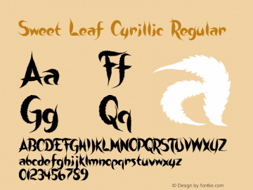 Sweet Leaf Cyrillic Regular 2.0 Font Sample