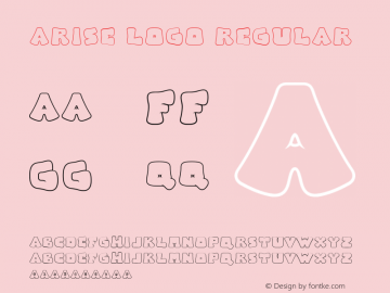 ARISE logo Regular Version 1.000 Font Sample