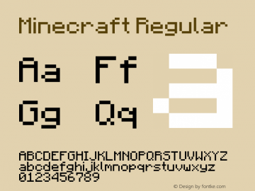 Minecraft 1.0 Font Download