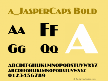 a_JasperCaps Bold 01.03 Font Sample