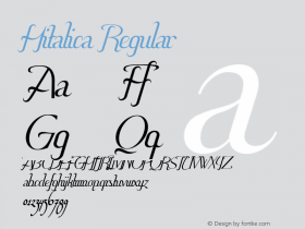 Hitalica Regular Version 1.000 2011 Font Sample