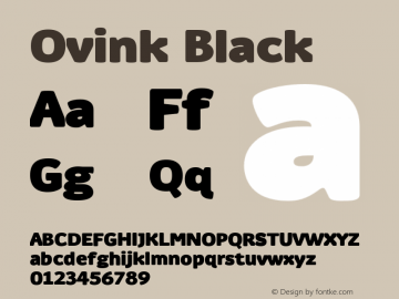 Ovink Black Version 1.0 Font Sample