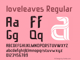 loveleaves Regular Version 1.000 2010 initial release Font Sample