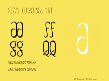 Gezzy Condensed Thin Version 1.000 Font Sample