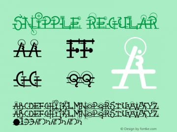 Snipple Regular Altsys Fontographer 4.0.2 8/12/99 Font Sample