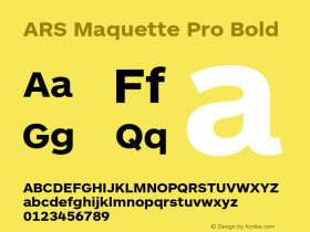 ARS Maquette Pro Bold Version 3.001图片样张