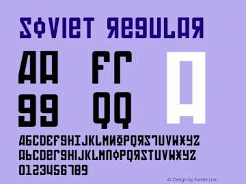 Soviet Regular 1 Font Sample