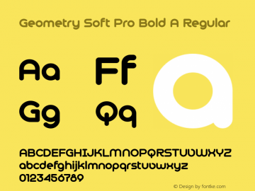 Geometry Soft Pro Bold A Regular Version 1.000 Font Sample