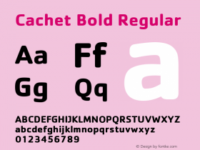 Cachet Bold Regular Version 1.00图片样张