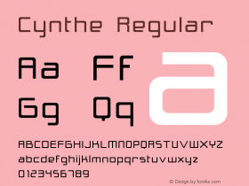 Cynthe Regular Version 1.0 Font Sample