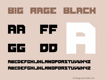 Big Rage Black Version 1.003 Font Sample