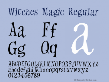 Witches Magic Regular Version 1.001 Font Sample