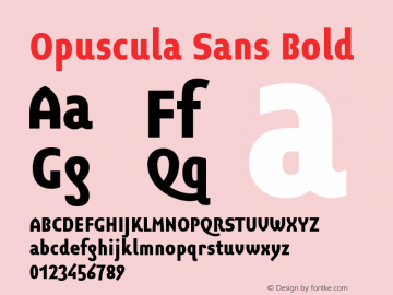 Opuscula Sans Bold 1.50 Font Sample