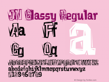 JN Glassy Regular Version 1.0; 2010; initial release图片样张