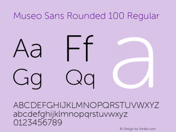 Museo Sans Rounded 100 Regular Version 1.016图片样张