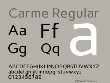 Carme Regular 1.000图片样张