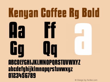 Kenyan Coffee Rg Bold Version 4.000图片样张