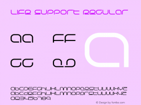 Life Support Regular Version 2.0; 2001 Font Sample