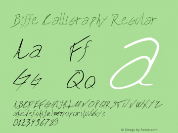 Biffe Calligraphy Regular Version 1.0图片样张