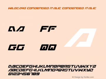 Wildcard Condensed Italic Condensed Italic 001.000图片样张