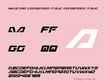 Wildcard Condensed Italic Condensed Italic 002.000图片样张