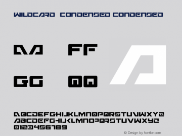 Wildcard  Condensed Condensed 001.000图片样张