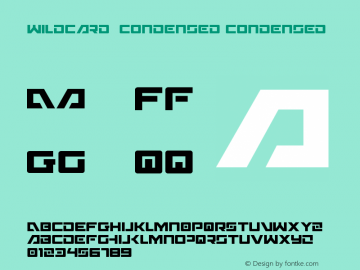 Wildcard  Condensed Condensed 001.000图片样张