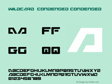 Wildcard  Condensed Condensed 001.000图片样张