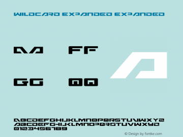 Wildcard Expanded Expanded 001.000 Font Sample