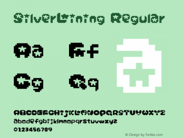 SilverLining Regular Version 1.00 Font Sample