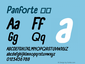 Panforte 细体 Version 1.001 Font Sample