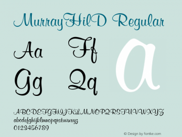 MurrayHilD Regular Version 001.005图片样张