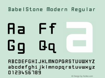 BabelStone Modern Regular Version 6.001 Font Sample
