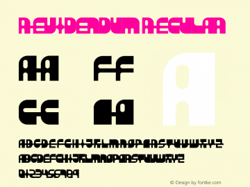 Revidendum Regular Version 1.4 Font Sample