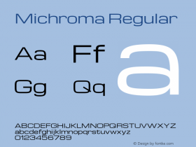 Michroma Regular Version 1.000图片样张