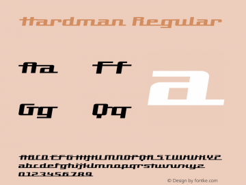 Hardman Regular Version 1.000 2010 initial release Font Sample