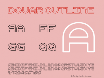 Douar Outline Version 001.000 Font Sample