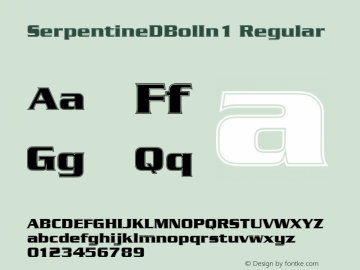 SerpentineDBolIn1 Regular Version 001.005 Font Sample