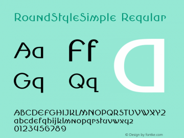 RoundStyleSimple Regular Version 1.02图片样张