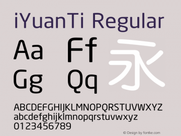 iYuanTi Regular Version X.X图片样张