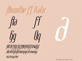 Absinthe FT Italic Version 1.00 2011 Font Sample