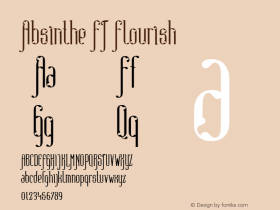 Absinthe FT Flourish Version 1.00 2011 Font Sample