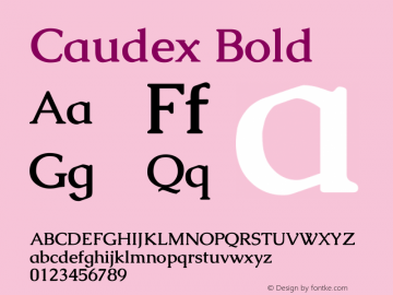 Caudex Bold Version 1.04 Font Sample