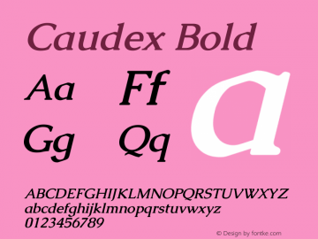 Caudex Bold Version 1.04图片样张