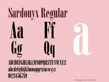 Sardonyx Regular OTF 1.000;PS 001.000;Core 1.0.29 Font Sample