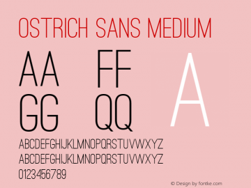 Ostrich Sans Medium Version 1.000 Font Sample