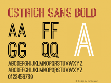 Ostrich Sans Bold Version 1.000图片样张