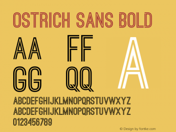 Ostrich Sans Bold Version 1.000 Font Sample