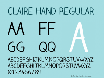 Claire Hand Regular Version 001.001图片样张