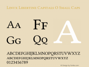 Linux Libertine Capitals O Small Caps Version 5.1.2 Font Sample
